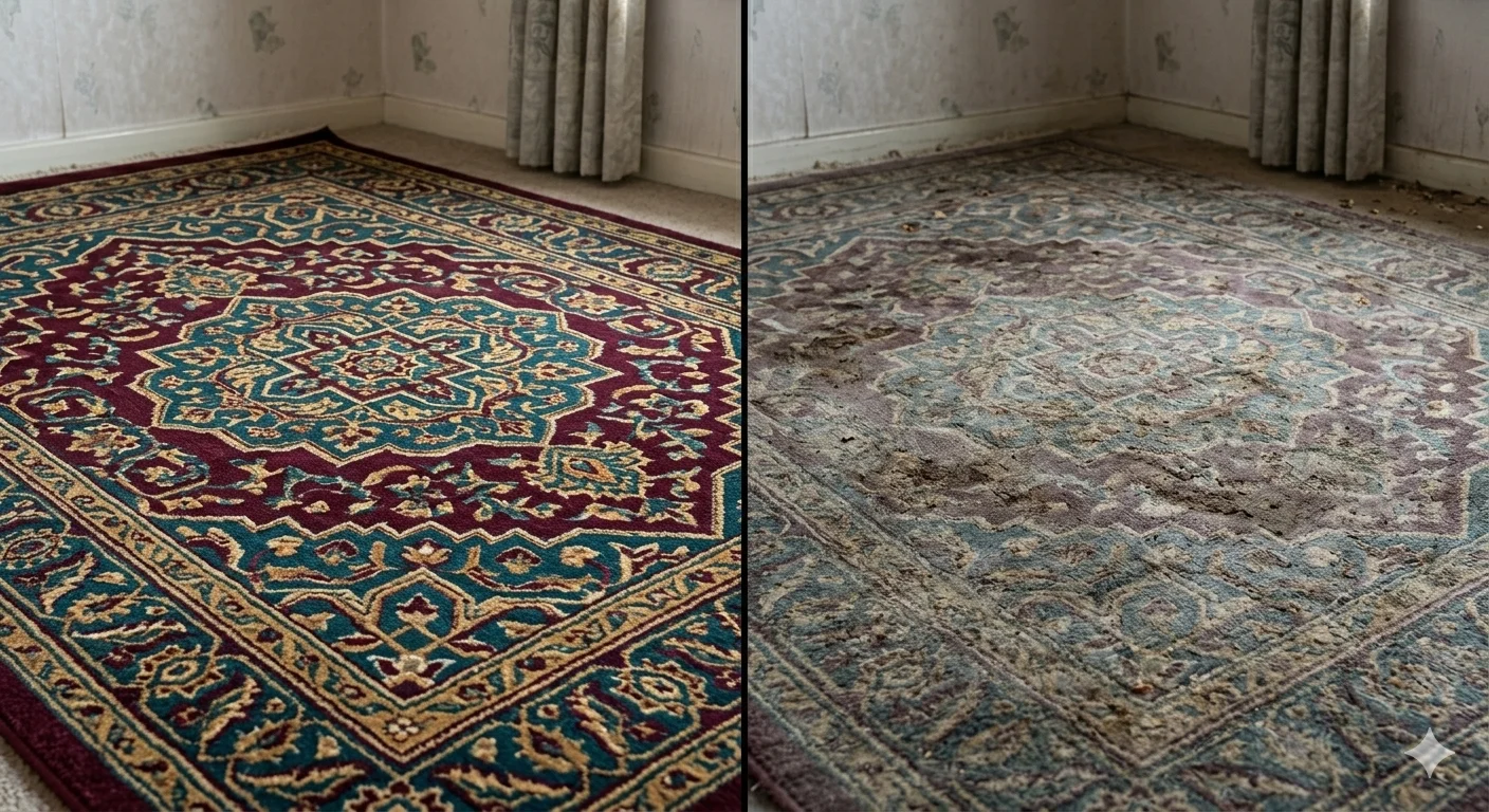 تنظيف سجاد قبل وبعد