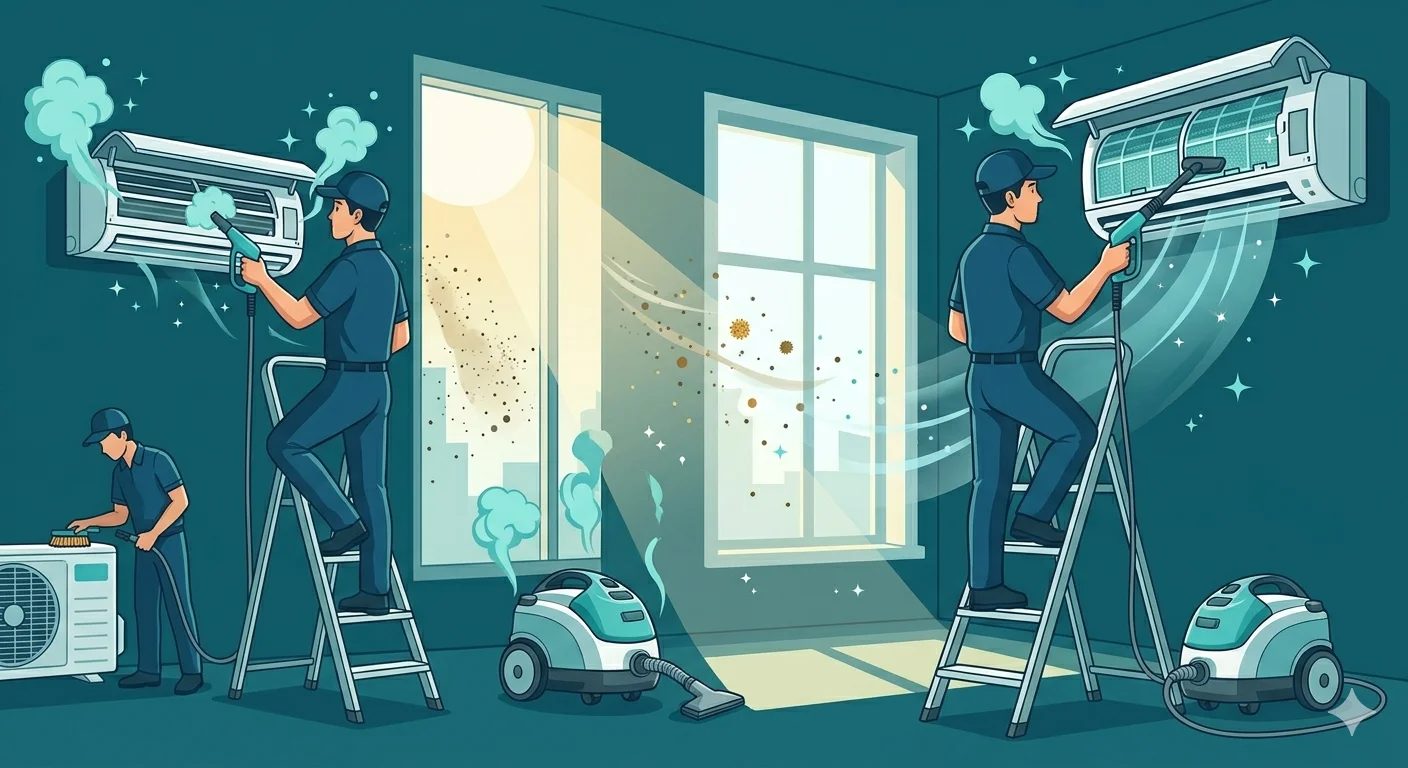 تنظيف وصيانة المكيفات